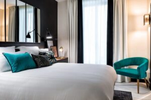 Chambre double Cosy au style industriel chic