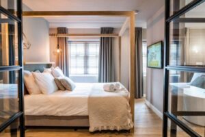Chambre double dans la location de vacances Just Texel aux Pays-Bas