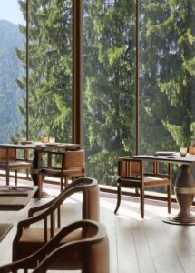 restaurant avec vue sur les Dolomites