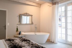 baignoire dans la chambre