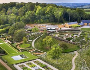 vue aérienne de l'immense domaine the Newt in Somerset proche de Londres