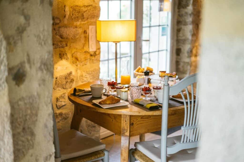 Petit déjeuner avec les produits locaux
