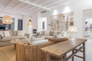 salon de la villa en location vacances avec piscine privée pour des vacances de luxe en Algarve