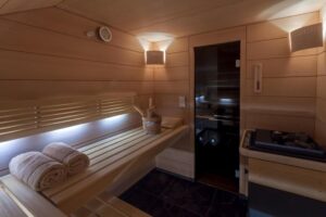Sauna de la chambre d'hôtes Villa Camoufle