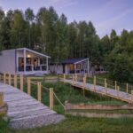 Lodge type bungalow en location vacances dans le nord de la Pologne