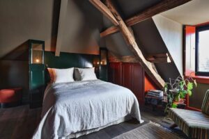 Chambre d'hôtes de charme à Bruges avec ses poutres apparentes