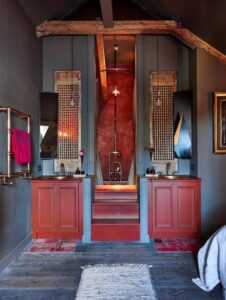 salle de bain originale dans la chambre d'hôtes Maison Fred Luxury Suites à Bruges