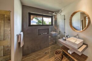 Salle de douche privé dans une des suites à l'Ile Maurice