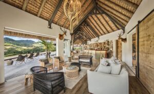Salon ouvert sur la nature de la vallée de Ferney à l'Ile Maurice