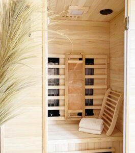 sauna infrarouge à la location vacances Het Sfeerhuis aan Zee aux Pays-Bas
