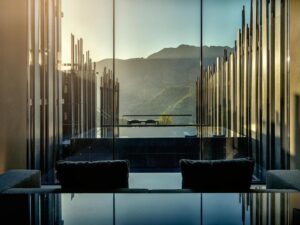 villa avec piscine privée et vue sur les montagnes à l'hôtel Vivood landscape hotel en Espagne