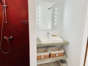 salle de douche des chambres d'hôtes Les Terrasses du Bénitier dans le sud de l'ïle Maurice proche Le Morne