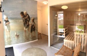 sauna à la disposition des clients au Plein 40 Lodges location vacances en Zélande aux Pays-Bas