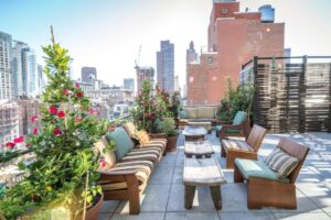 terrasse d'un hôtel en plein cœur de Manhattan à New York