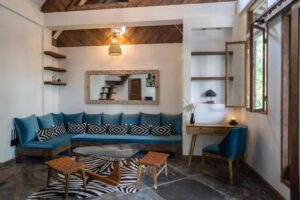 salon avec bureau, idéal pour travailler depuis les vacances à Bali