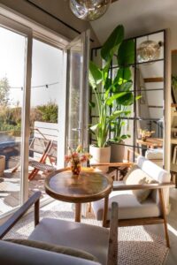 coin salon donnant sur la terrasse