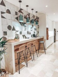 cuisine commune de l'hôtel Casa du Soleil, hôtel centre Madrid
