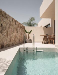 piscine privée avec terrasse