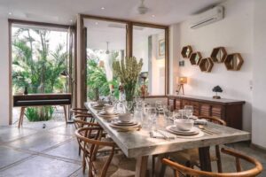 salle à manger de la villa kai maison à louer à Bali