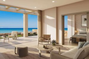 Suite famille avec balcon et vue mer au Sani Club en Grèce