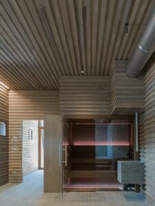 sauna dans l'espace bien-être