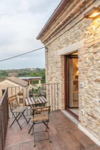 Terrasse avec vue sur les vignes