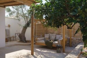 transat double sur une terrasse d'une suite