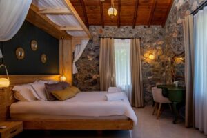 chambre double dans une villa cosy pour 4 personnes en location vacances en Turquie a Kayakoy en Anatolie