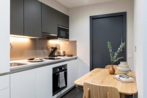 cuisine fermée dans les appartement à louer du Cove Cannon Street à la City de Londres