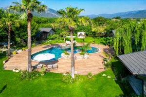 vue aérienne du domaine Kaya Villas Exclusive boutique hotel en Turquie