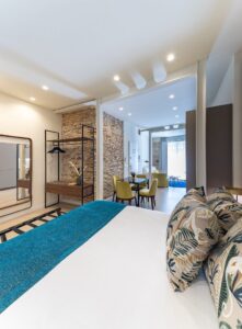 suite, appartement avec chambre, kitchenette et salon - séjour