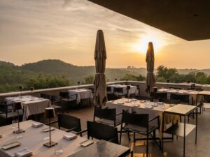 terrasse du restaurant de l'hôtel