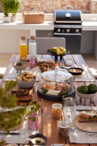 petit déjeuner livré chaque matin dans la villa à la location vacances Epiphany Villas Lefkada