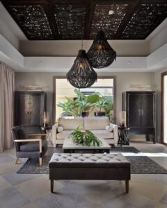 salon d'une des villas de l'hôtel Royal River Luxury Hotel
