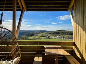 vue depuis le chalet - gîte à louer en Galice