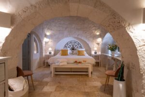 chambre double dans un trulli dans une villa pour 10 personnes dans les Pouilles