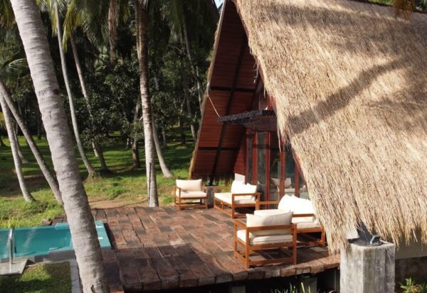 vue latérale du coconut escaptes au sri Lanka