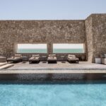 piscine extérieure et vue mer à l'hôtel Palais Rhoul & spa de Dakhla au Maroc