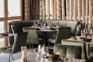 un des 2 restaurants à l'hôtel 5* Le Diamond Rock à Tignes le Lac