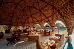 salle de restaurant de l'hôtel dans le parc national Yala