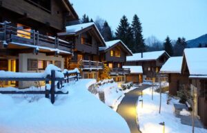 vue extérieure des chalets individuels