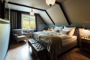 chambre pleine de charme dans un manoir en Islande
