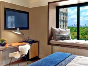 chambre avec vue sur Central Park à l'hôtel 1 Hotel Central Park