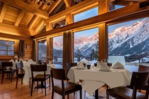 restaurant de la résidence avec vue panoramique