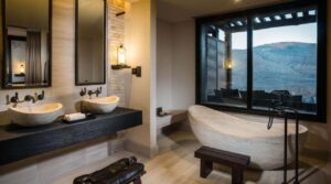 salle de bain d'une chambre de l'hôtel