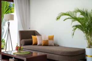 espace salon dans chaque villa