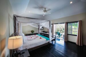 chambres dans un des cottages de l'hôtel aux Caraïbes