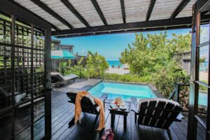 cottage avec piscine privée et plage privée à Antigua-et-Barbuda
