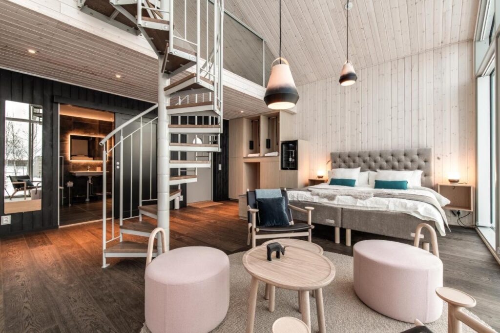 suite famille den duplex pour 5 personnes dans un lodge sur pilotit