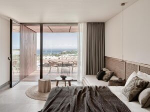 suite avec terrasse et vue mer à l'hôtel Olea All Suite sur l'île de Zakynthos